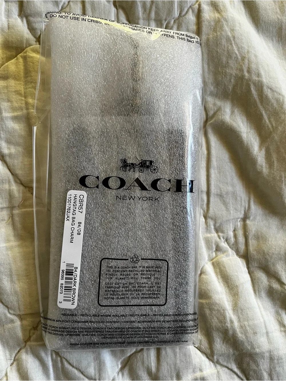 COACH Xtra Large Maple Hangtag Charm - Picture 2 of 8